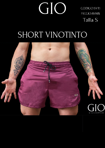 SHORT VINOTINTO TALLA L